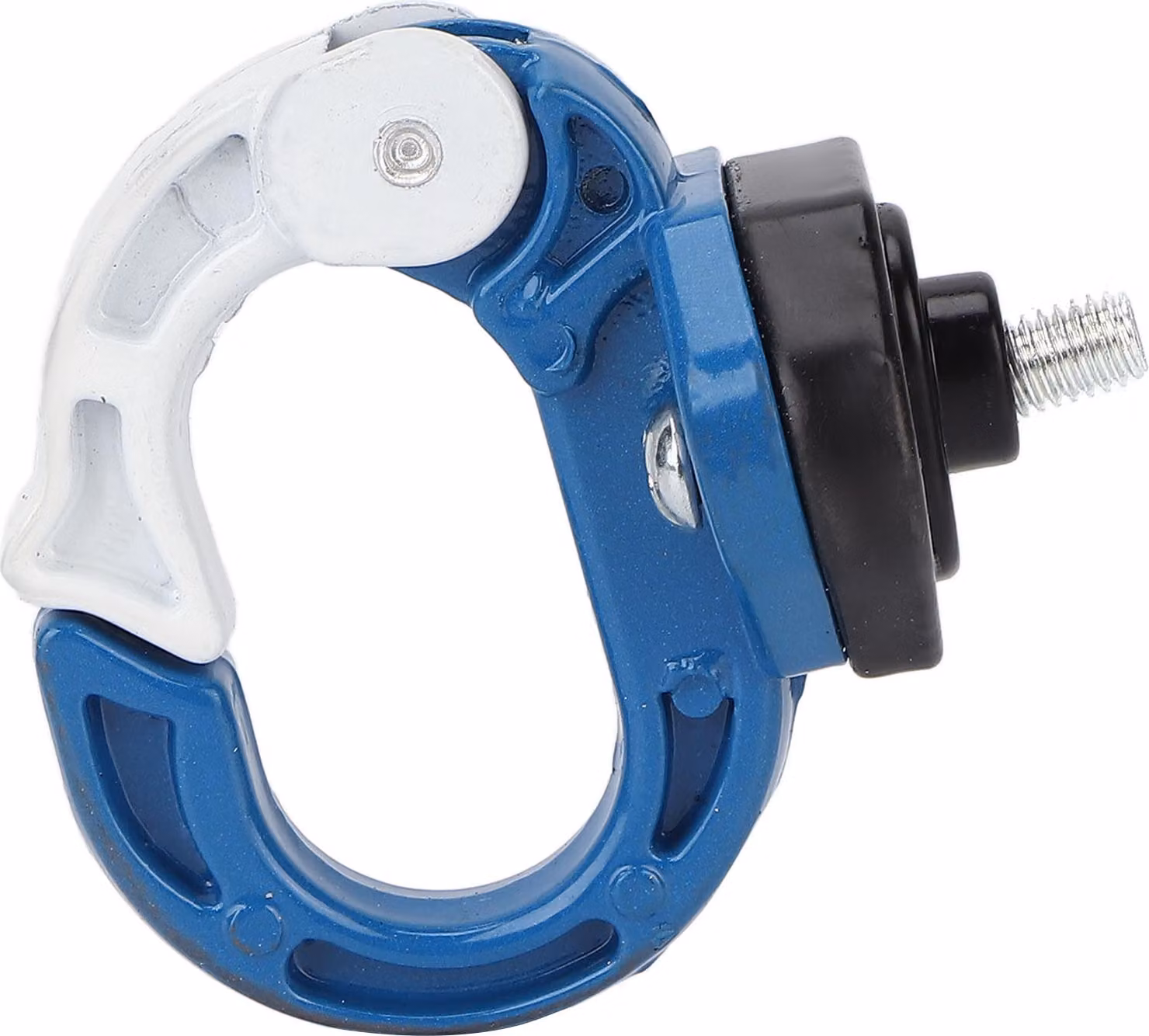 Gancio per moto, bagagli, casco, borse, acciaio legato, alluminio, portata 12 kg per scooter elettrici (blu bianco)