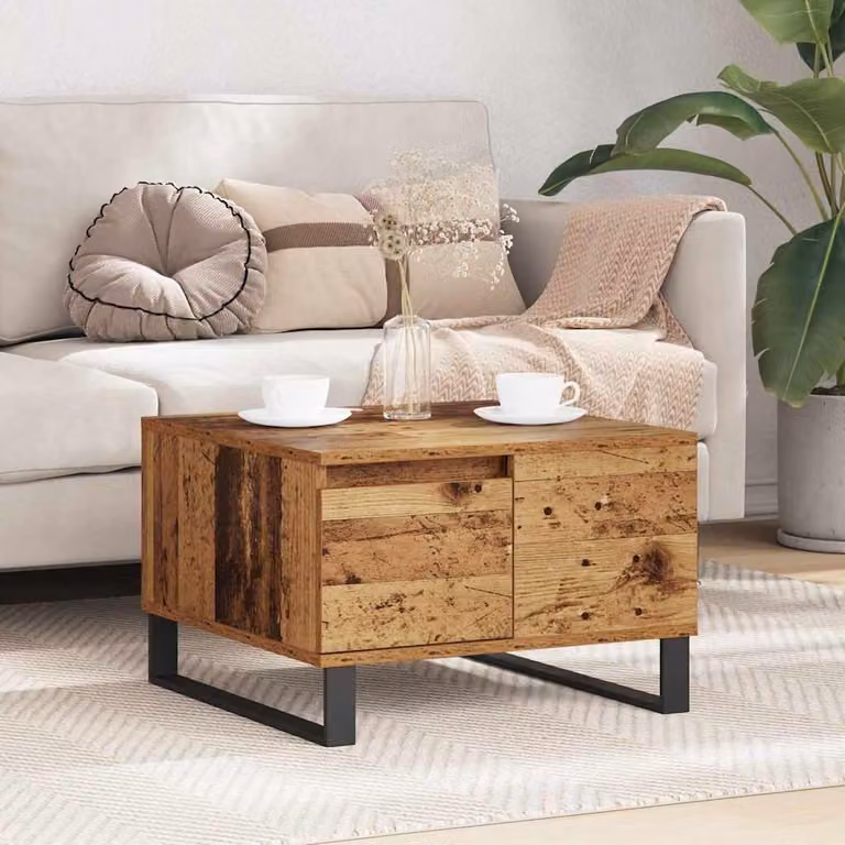 Maison Exclusive - Tavolino in legno antico 55 x 55 x 36,5 cm Materiale ligneo