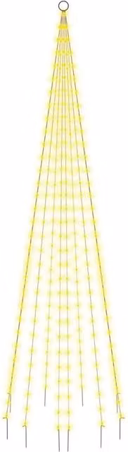 Albero di Natale Pennone-Albero Natalizio-Decorazioni natalizie Bianco Caldo 310 LED 300 cm