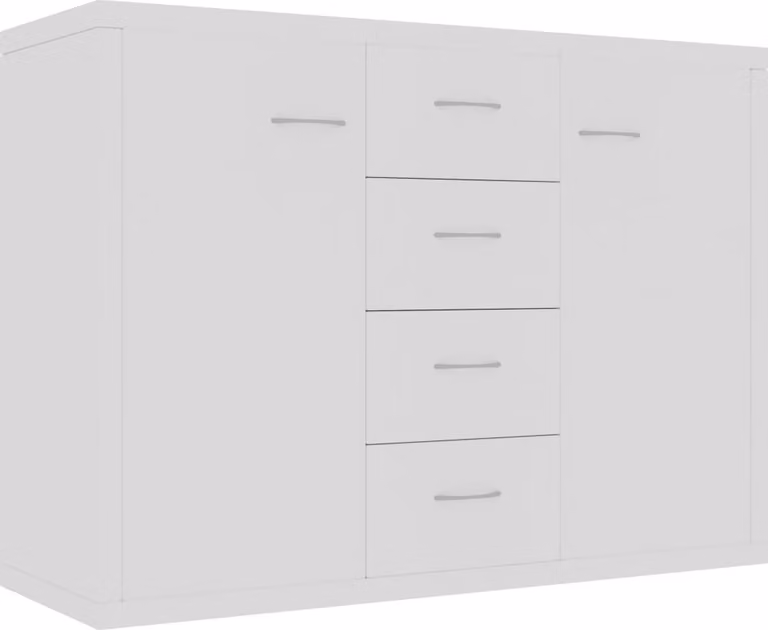 Credenza Bianca 88x30x65 cm in Legno Multistrato