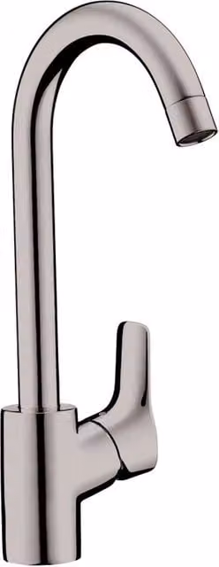 Rubinetto da cucina fisso a collo di cigno MySport L HANSGROHE argento cromato opaco
