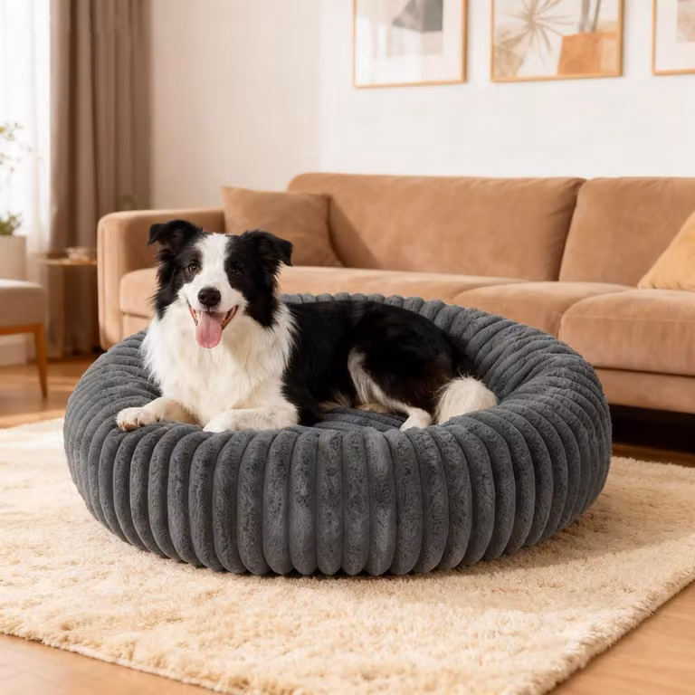 Cuccia per cani, cuccia morbida per animali domestici, cesta morbida per gatti, cuccia per cani rotonda, cuccia per gatti lavabile, cuccia confortevole per cani, cuscino a forma di ciambella per cani, accessorio per animali domestici