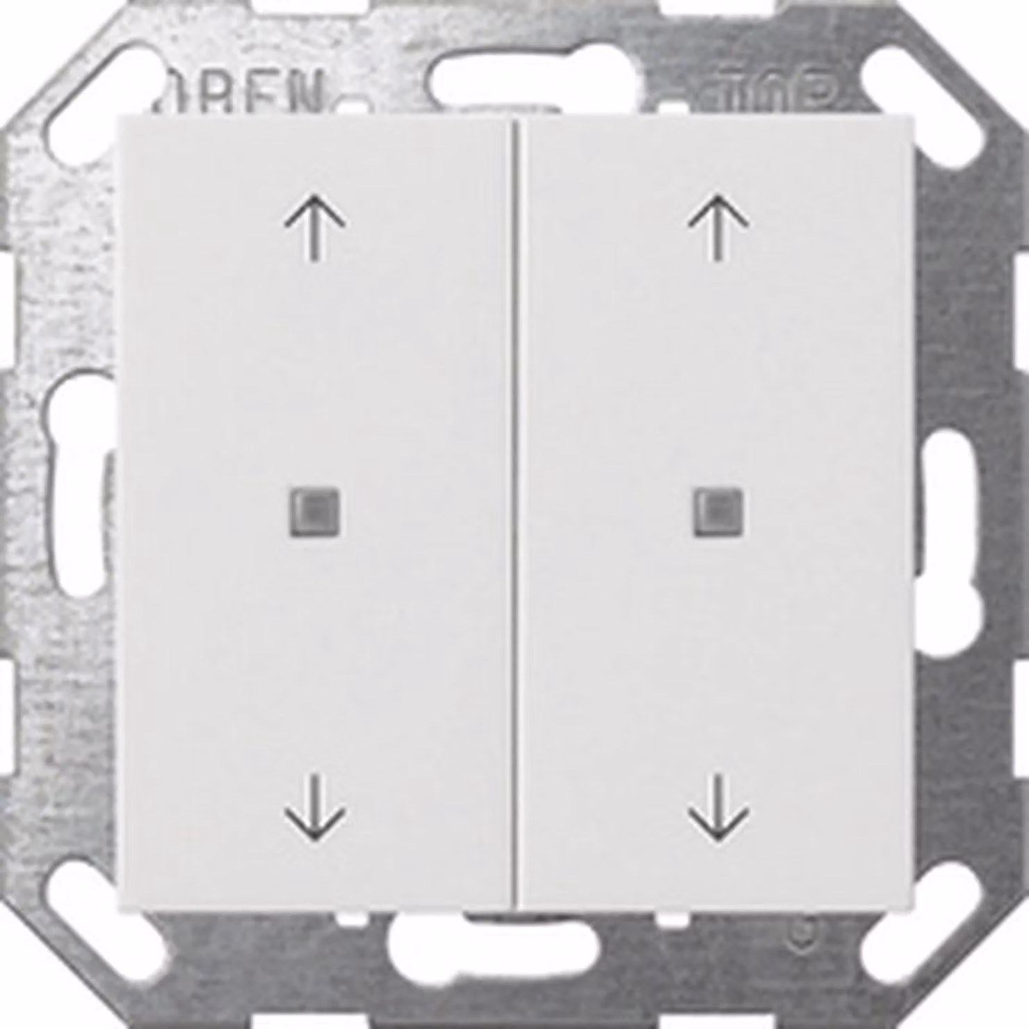 Pulsante Gira KNX a bilanciere 2f frecce Sistema 55 bianco puro lucido, 1 pz.