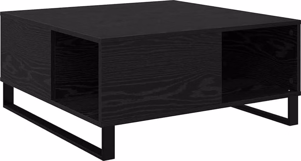 Tavolino da salotto Rovere Nero 80 x 80 x 36,5 cm