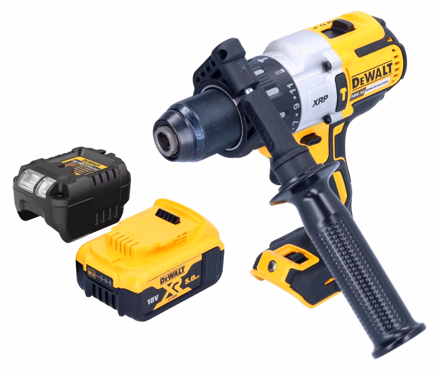 Trapano a percussione a batteria DeWalt DCD 996 D1 18 V 95 Nm senza spazzole + 1x batteria ricaricabile 2,0 Ah + caricabatterie