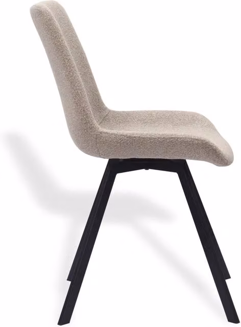 Sedie da pranzo girevoli 61 x 61 x 54,5 cm beige, set da 2