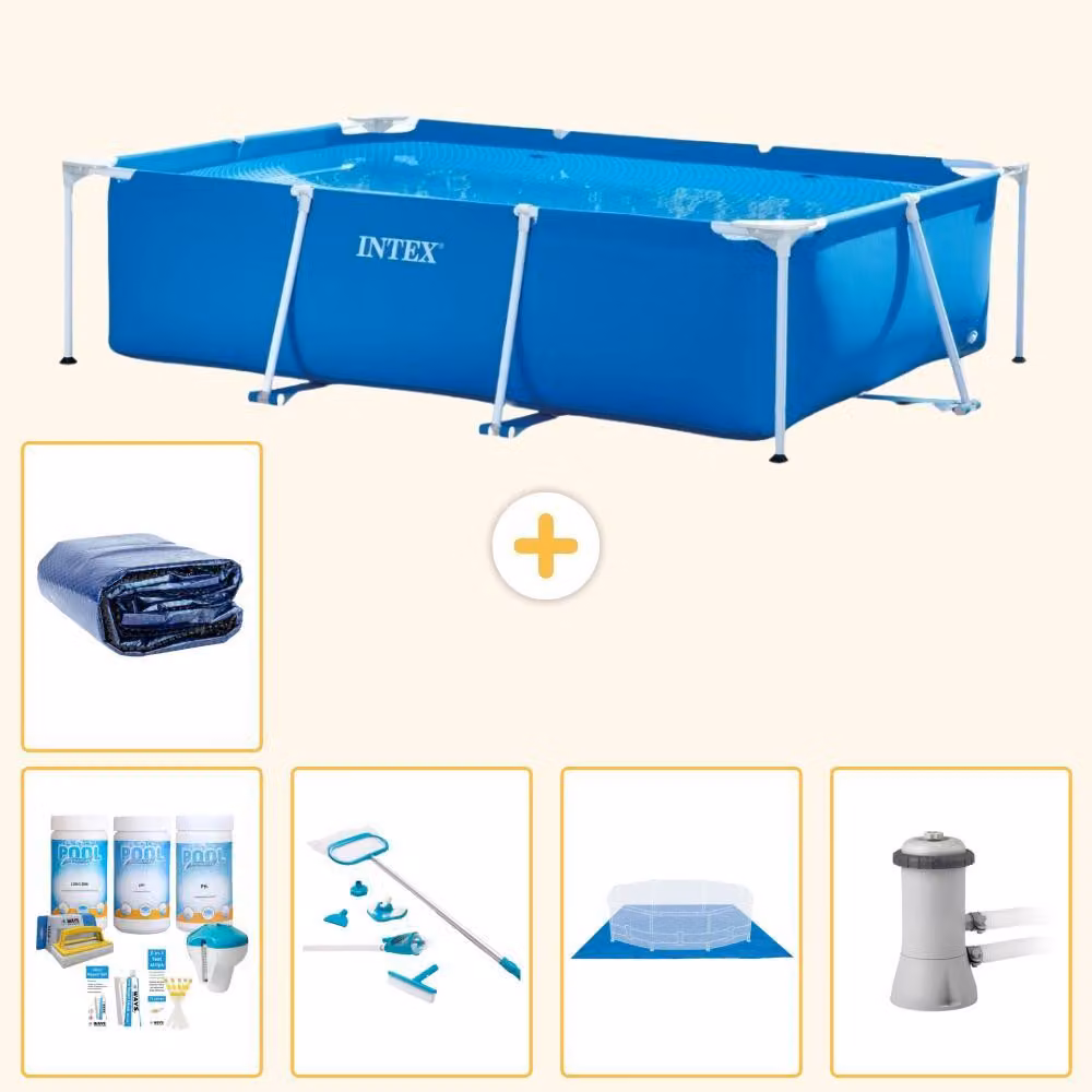 Piscina fuori terra rettangolare - 300x200x75 cm - 6 pezzi - Modello S20056