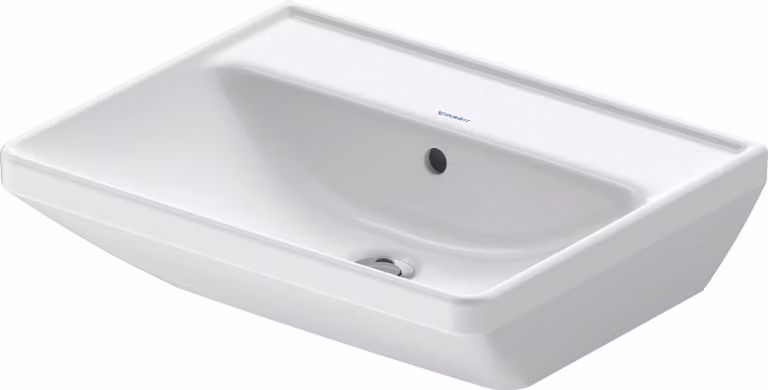 Duravit D-Neo lavabo, 550x440mm, sans trou pour robinet, avec trop-plein, blanc brillant, 2366550060, 2366550060