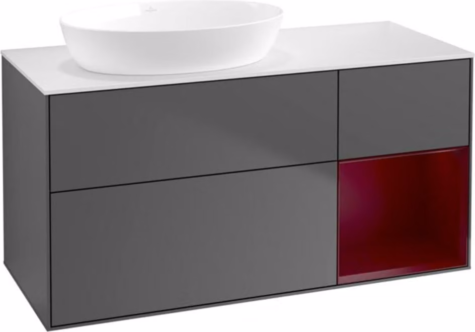 V&B mobile lavabo Finion 120cm, Pl w m, Reg Peo m Lac, Anthrac. m