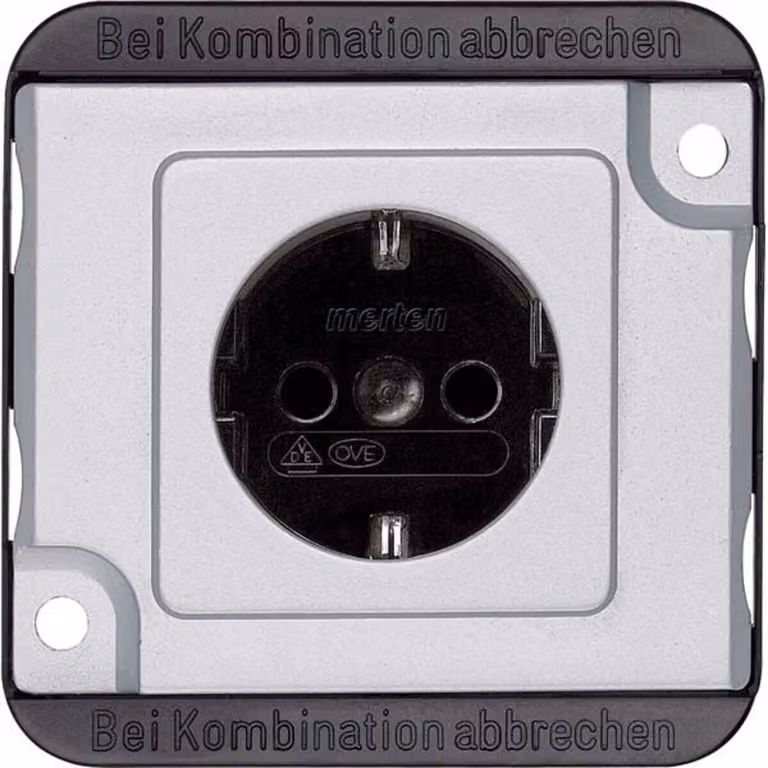 Presa SCHUKO, BRS, morsetti a vite con sollevamento, argento opaco, PANZER