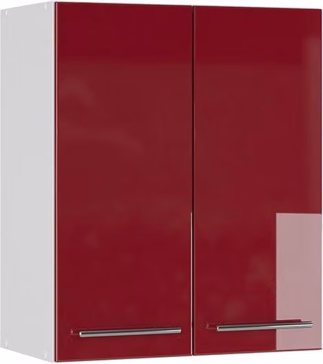 Pensile da cucina Vicco Fame-Line moderno in MDF lucido bordeaux e bianco L: 60 cm, H: 72 cm, P: 34,1 cm