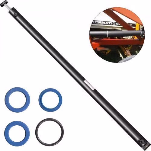 Cilindro idraulico VEVOR nero con tubo incrociato a doppio effetto, L/P/H: 5,1 x 91,4 x 15,0 cm