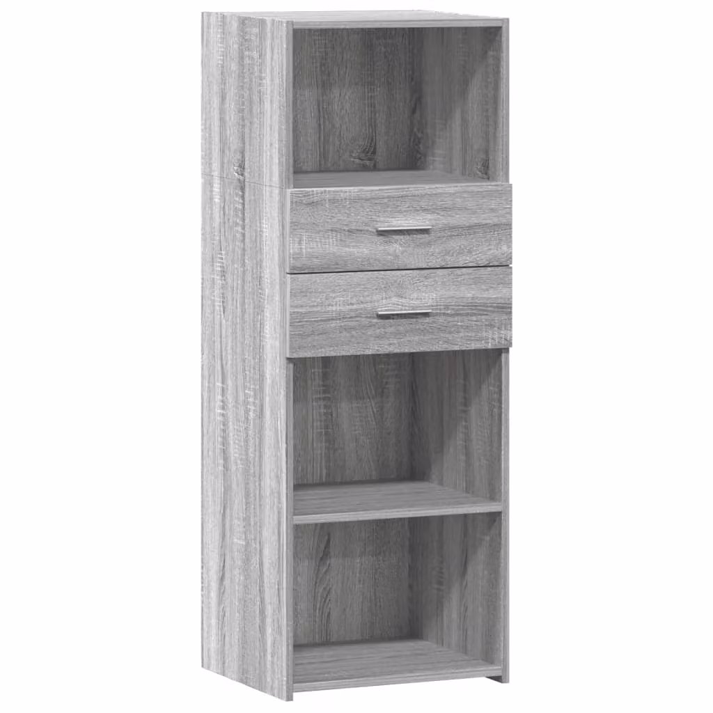 Credenza Grigio Sonoma 45x42,5x124 cm in Legno Multistrato