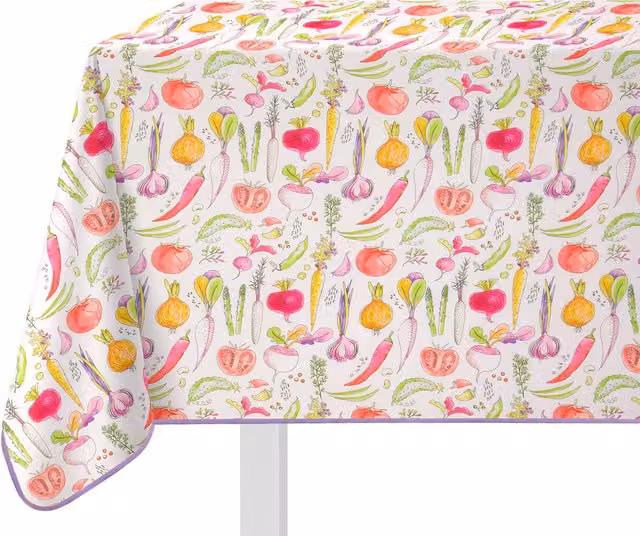 Tovaglia antimacchia KASANOVA con fantasia floreale multicolore, L: 140 cm x P: 320 cm