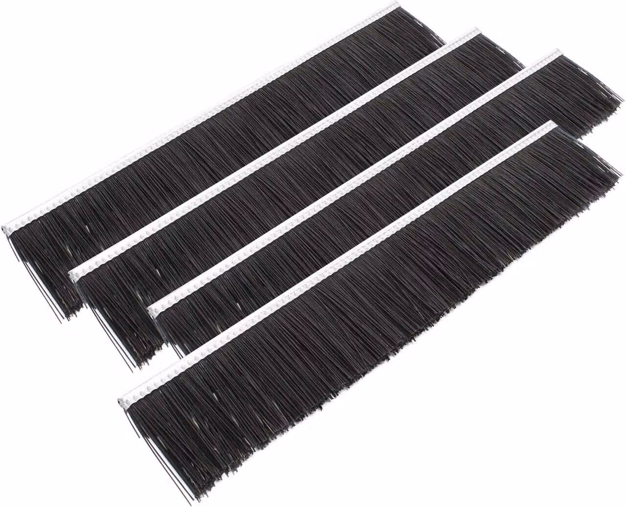 Wiltec 4x spazzola di ricambio da 62 cm per spazzatrice per rasaerba, testina per raccoglitore di foglie da 118 cm, ricambio per spazzatrice di foglie
