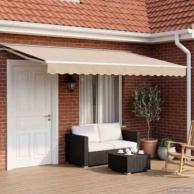 Tettuccio Elettrico Retrattile Beige e Bianco 4 × 3 m 3421820