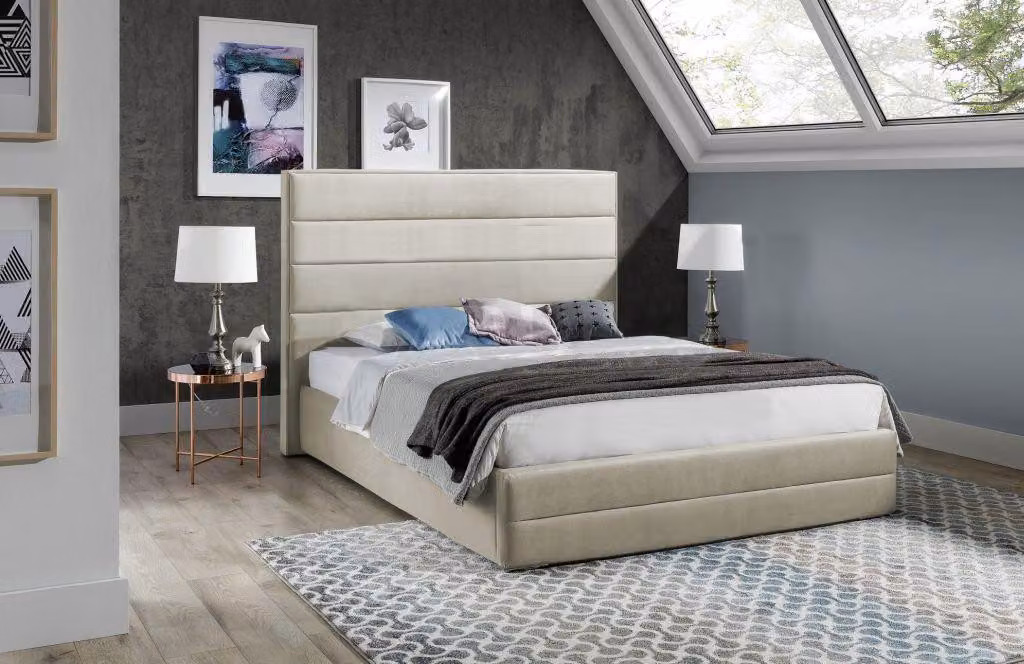 Luxus Schlafzimmer Bett Polster Design 160x200cm Doppel Hotel Betten Textil