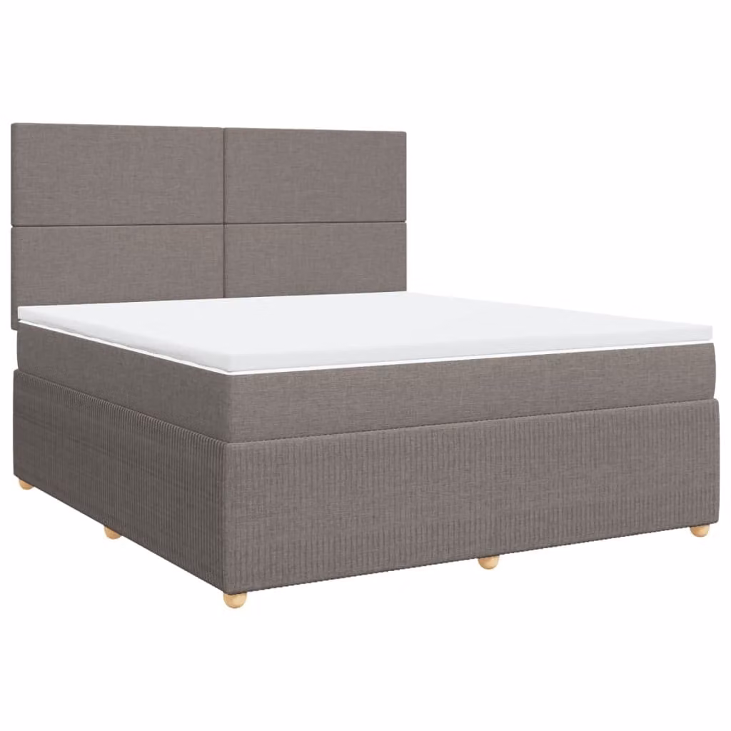 Giroletto a Molle con Materasso Tortora 180x200 cm in Tessuto