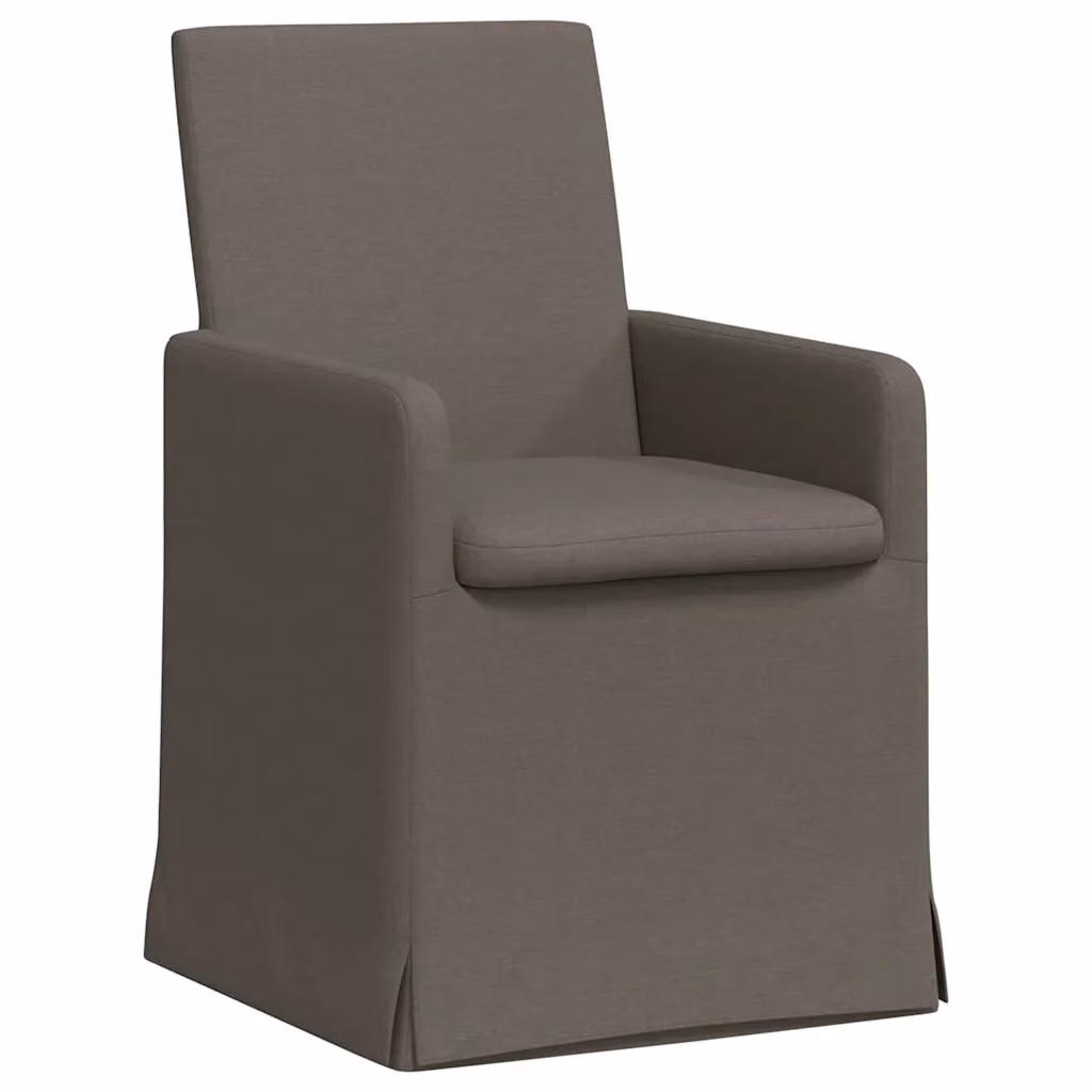 Set di 2 sedie da pranzo vidaXL in tessuto grigio con base girevole per cucina e sala da pranzo L/P/H: 57 x 68 x 94 cm – 2
