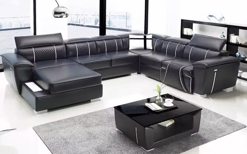 Design Couch Ecksofa Eckgarnitur Sofa Sofas Couchen Tisch 2tlg. Wohnlandschaft