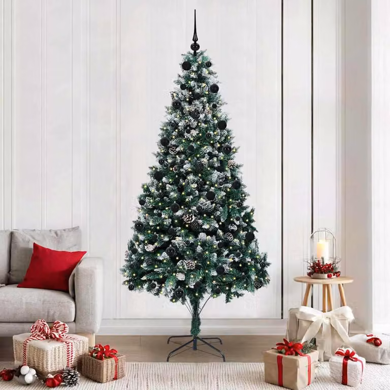Maison Exclusive - Albero di Natale artificiale con 300 LED e supporto, verde, 210 cm