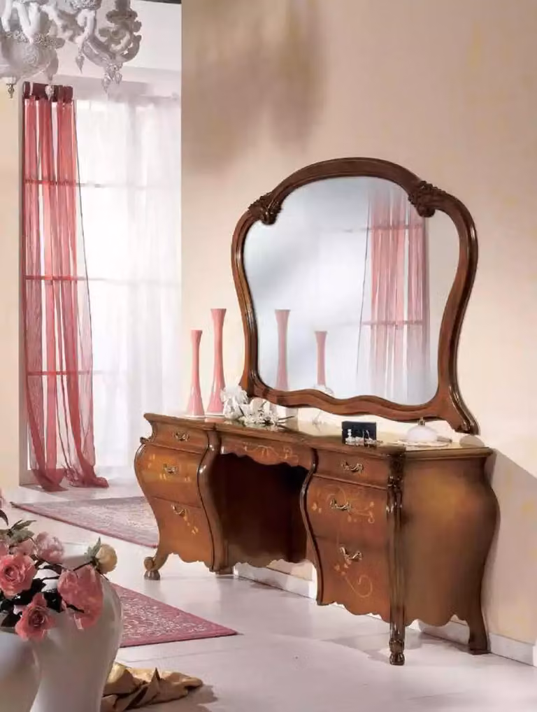 Schminktisch Set Spiegel Schlafzimmer Möbel Anrichte Kommode Design 2tlg