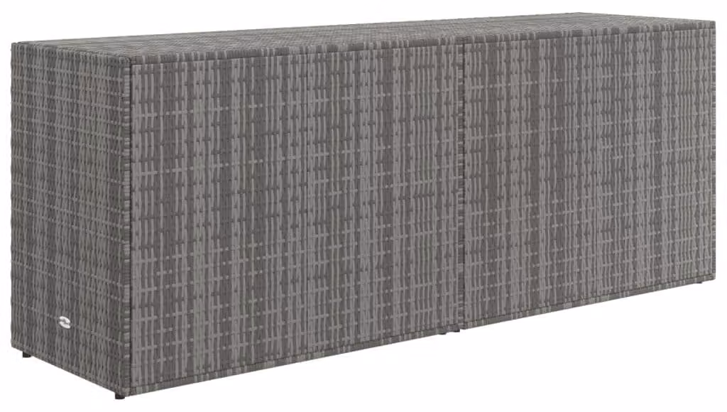 Copertura in rattan sintetico per mobili da giardino - Grigio - 198 x 55,5 x 80 cm - Struttura in acciaio robusta - Ideale per proteggere i mobili da giardino