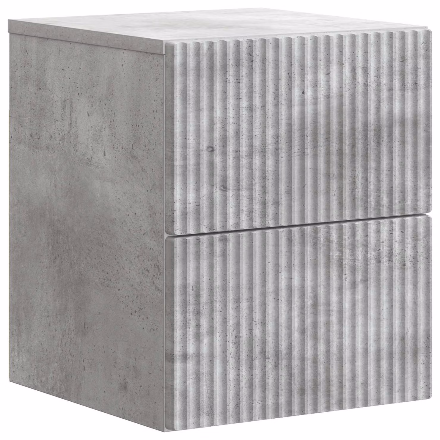Mobiletto da notte a muro Grigio Cemento 33 x 34,5 x 40 cm
