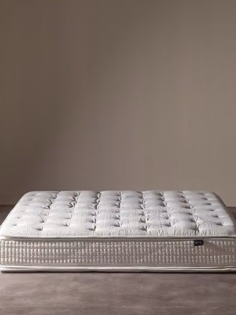 Doppio-Top Kenay Home per materasso in cotone e lana cammello bianco L/P: 180 x 200 cm – 1