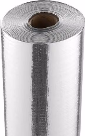 VEVOR Rotolo di Isolamento Riflettente Doppio in Alluminio e Tessuto PE, Barriera Radiante Argentata per Finestre e Camper, L: 122 cm, P: 7620 cm