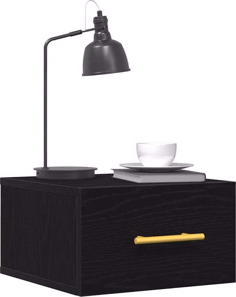 Armadio da Notte 2 pcs Rovere Nero 35 x 35 x 20 cm