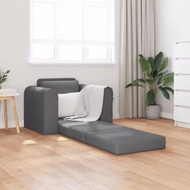 Divano letto-Sofa Letto-Daybed Grigio scuro 98 x 71 x 83 cm Tessuto