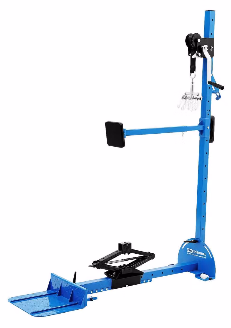 Strumento per la riparazione della carrozzeria - Tirafili manuale per la riparazione di ammaccature - Capacità di trazione: 800 kg - Angolo regolabile: 120° - Ideale per la riparazione di lamiere e carrozzerie - Colore: blu