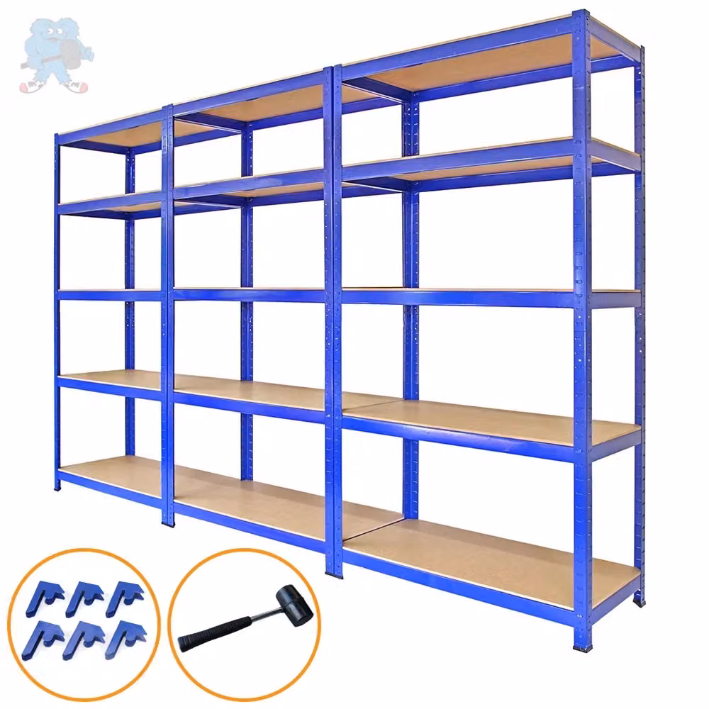 Scaffalatura da Garage e Officina Monster Shop in Acciaio Blu L/P/H: 120 x 60 x 180 cm – 2
