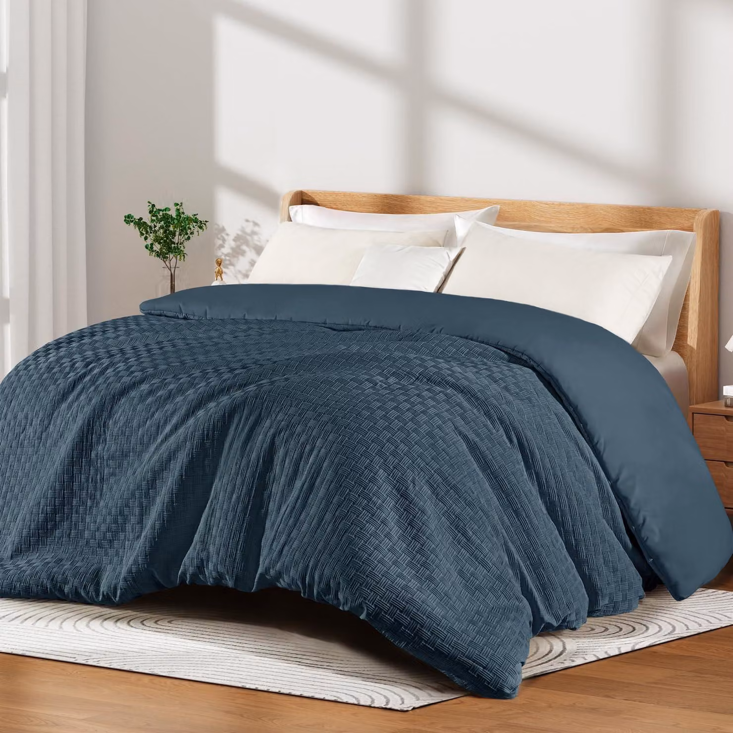 Tappeto in tessuto jacquard, caldo e morbido, dimensioni 200x220 cm, ideale per la camera da letto