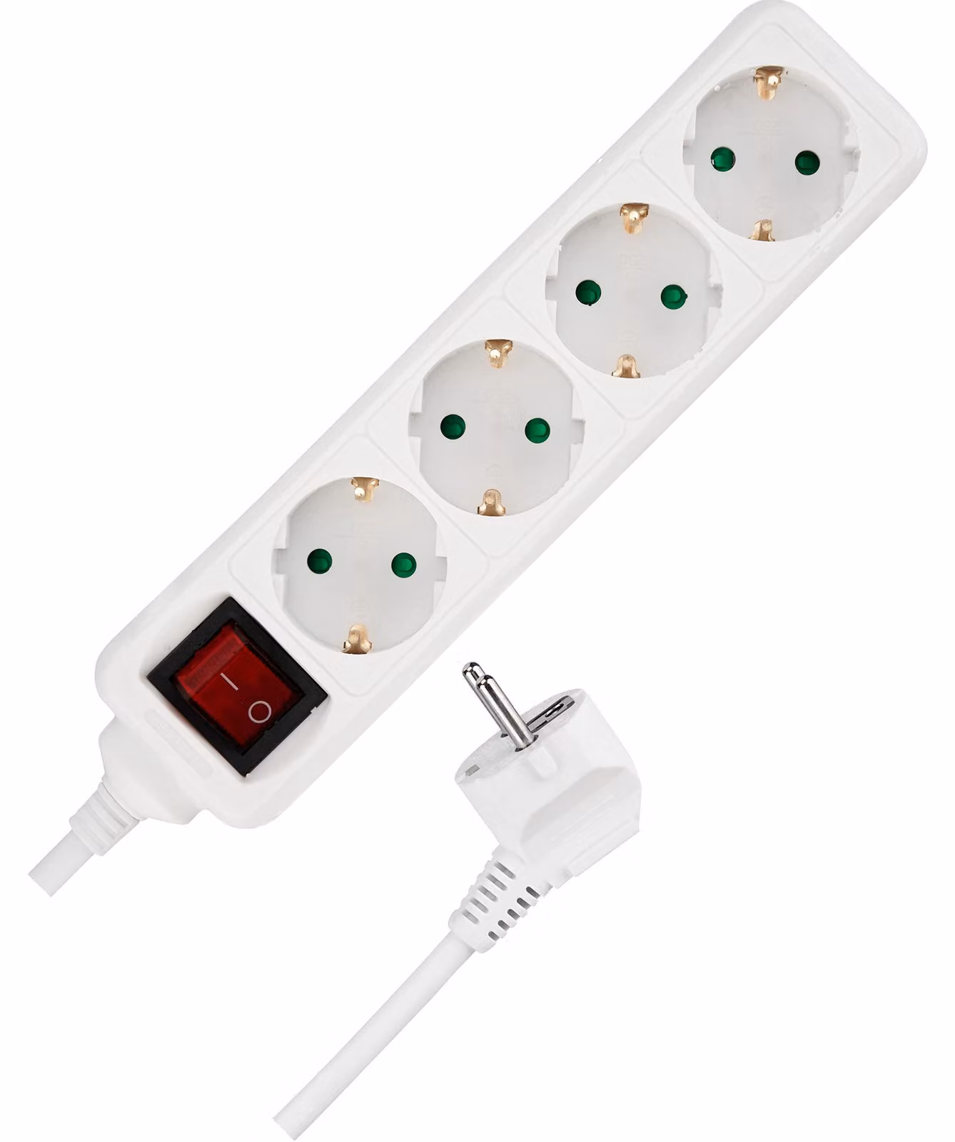Ciabatta multipresa REV - Multipresa, 4 prese, 1,4 metri, 3500W, bianca