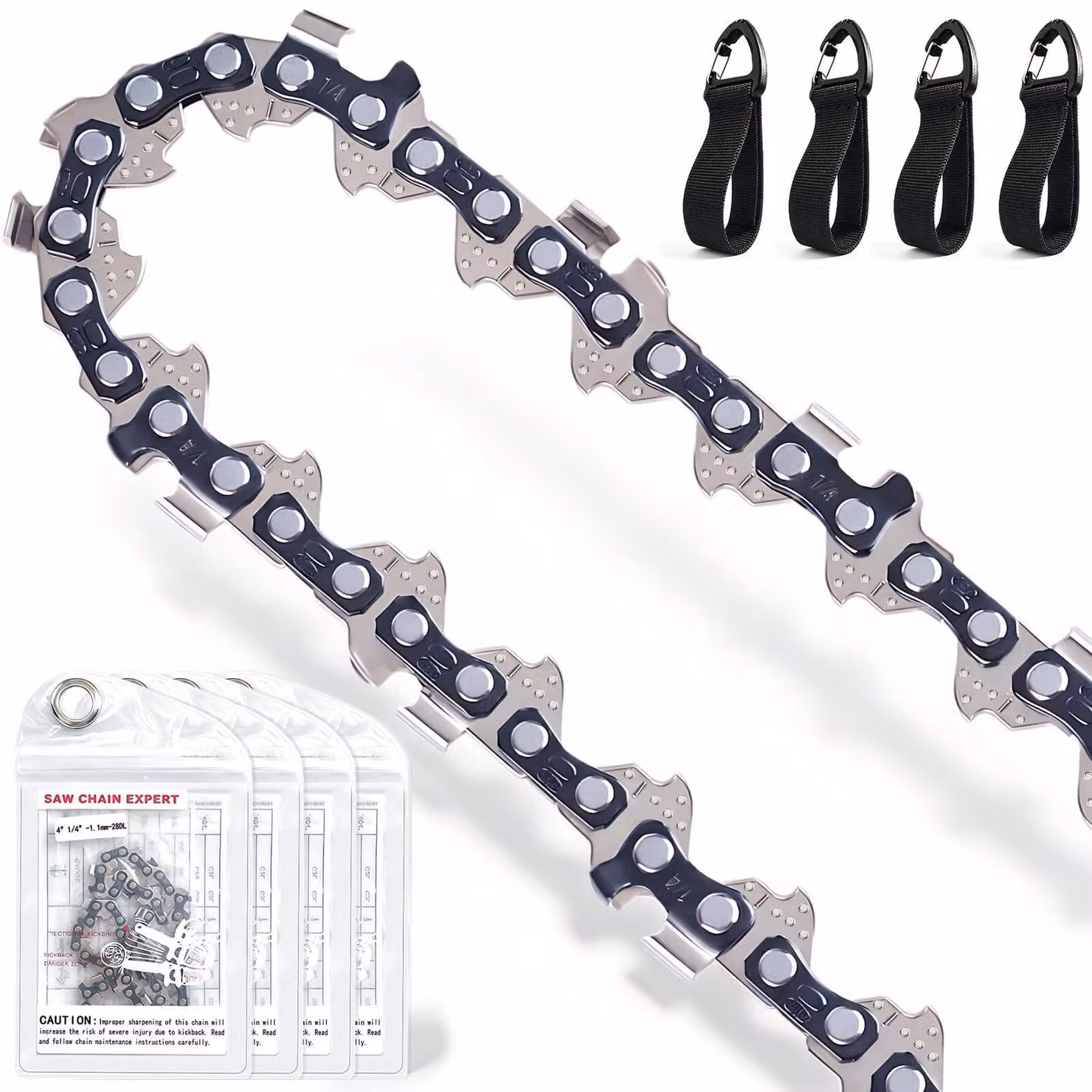 Catena per motosega - Set di 4 pezzi