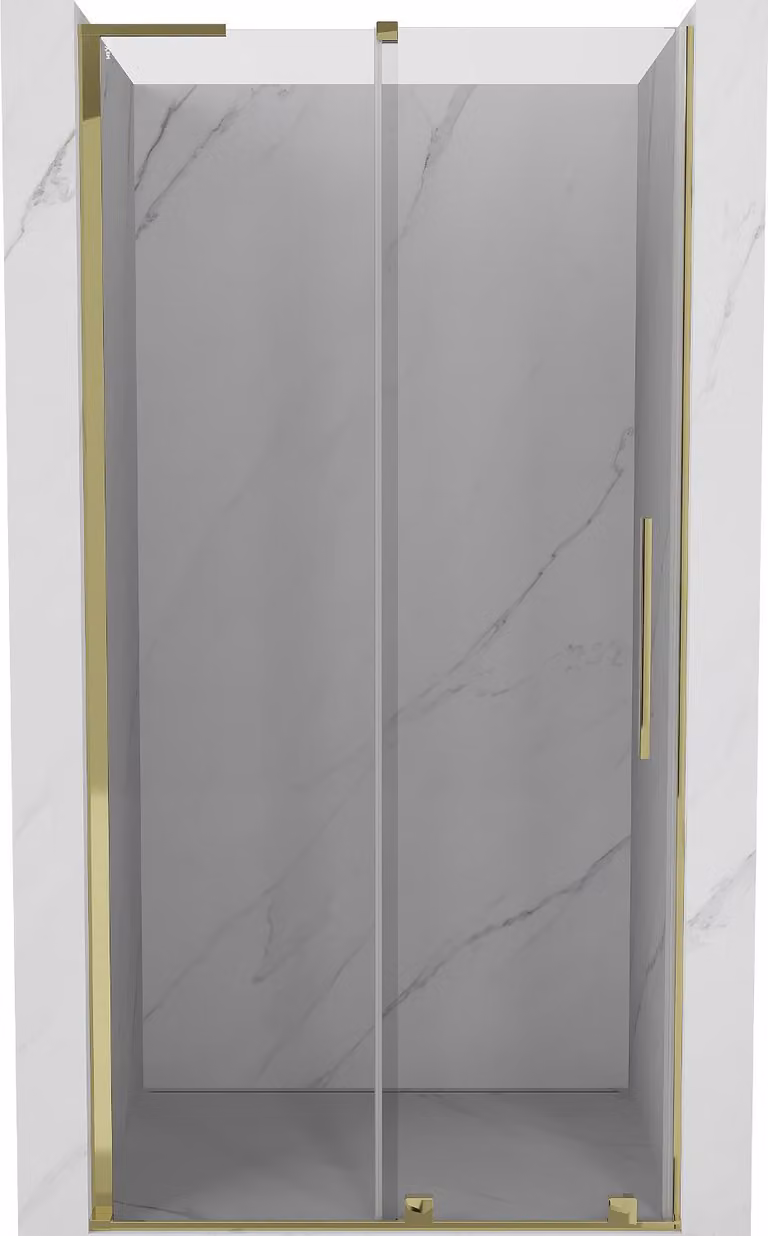 Mexen Velar L porte doccia scorrevoli 100 cm, trasparenti, dorate - 871-100-003-01-50