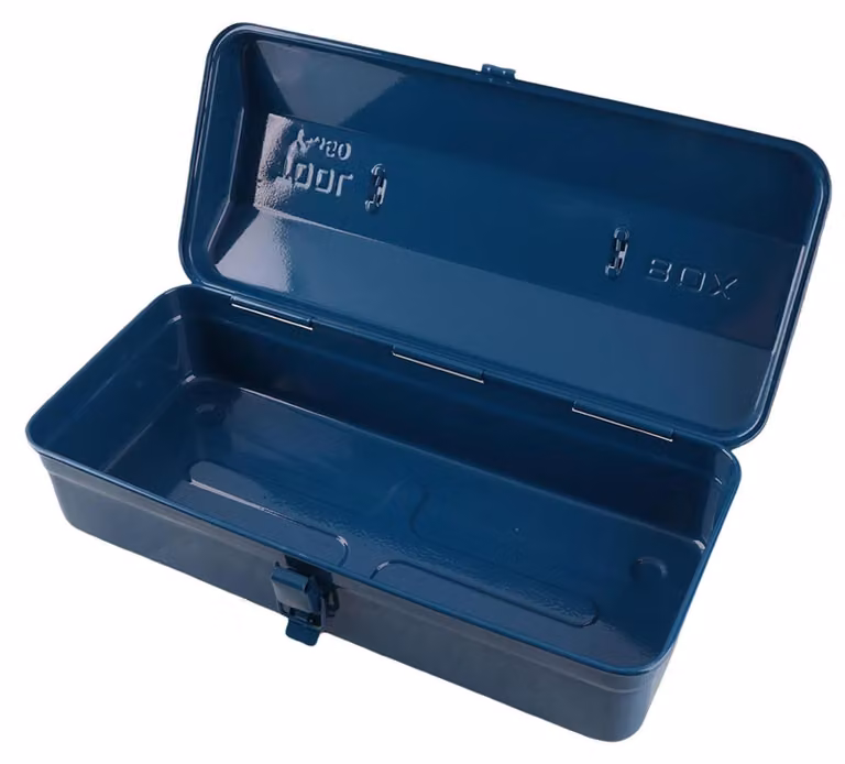 Omgoods - Custodia per attrezzi 37x16x11 cm - Contenitore con coperchio - Set di attrezzi - Cassetta degli attrezzi - Custodia per attrezzi riempita - Chiusura in acciaio inossidabile