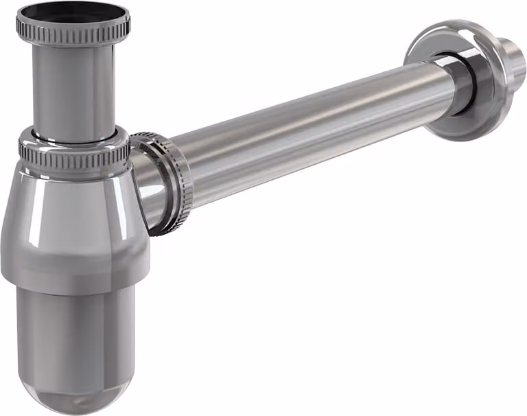 alcadrain Flaschengeruchverschluss für die Waschbecken DN63 mit einer Überwurfmutter 5/4", Metall