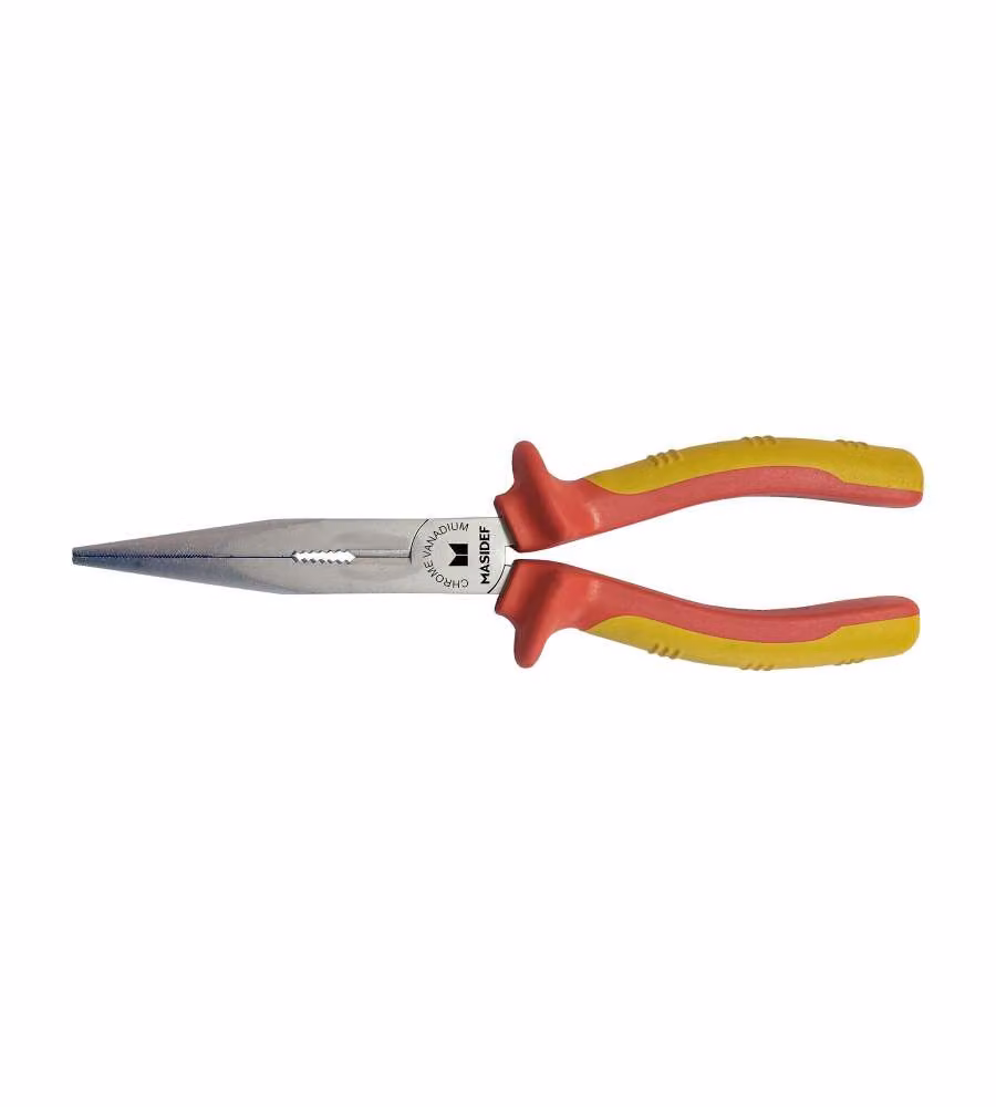 Pinza isolata VDE 1000V becchi semitondi dritti 200 mm
