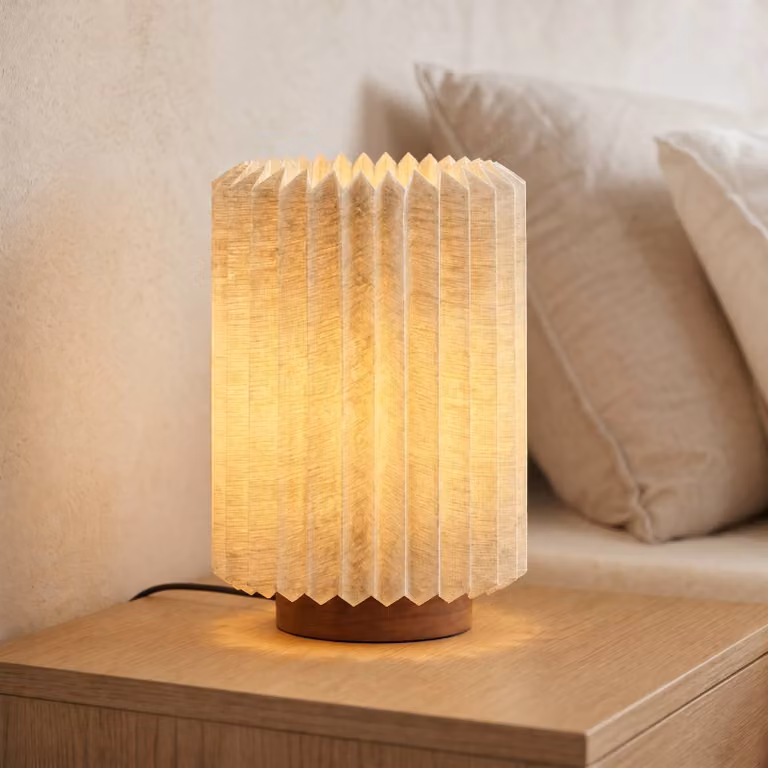 Lampada da tavolo Maveo Lindby, Alluminio / Grigio / Zincato, Soggiorno / Sala da pranzo, Tessuto / Stoffa / Seta, Scandinavo, Lampada da tavolo