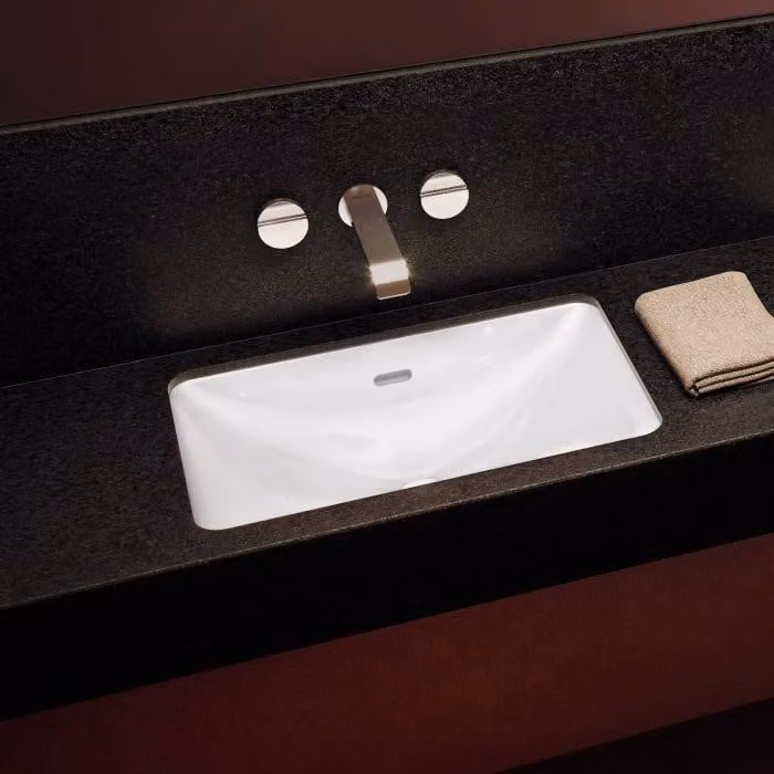 Villeroy & Boch Loop&Friends - Lavabo da incasso, 450x280 mm, con sfioratore, CeramicPlus, bianco alpino 4A5600R1