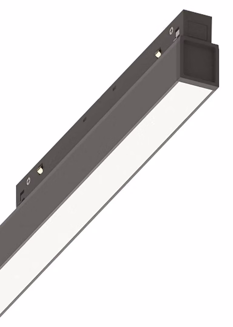 Supporto Lineare Binario On-Off Ego Wide Alluminio Nero Led 13W 3000K Luce Calda