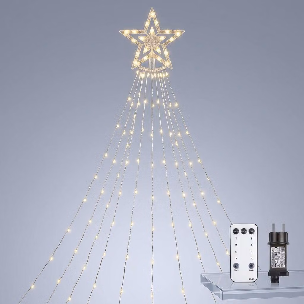 Tenda luminosa a LED, ghirlanda natalizia, luci natalizie, luci per l'albero di Natale, 3,5 m, 360 LED