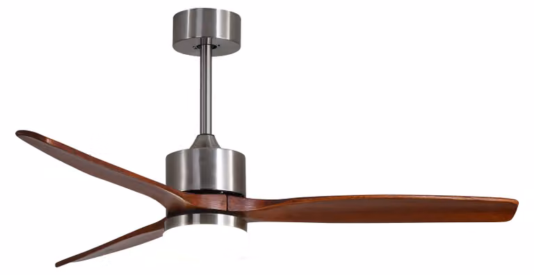 IMMAX NEO LITE ELEGANTE SMART LED plafoniera con ventilatore WLAN argento/legno, TUYA