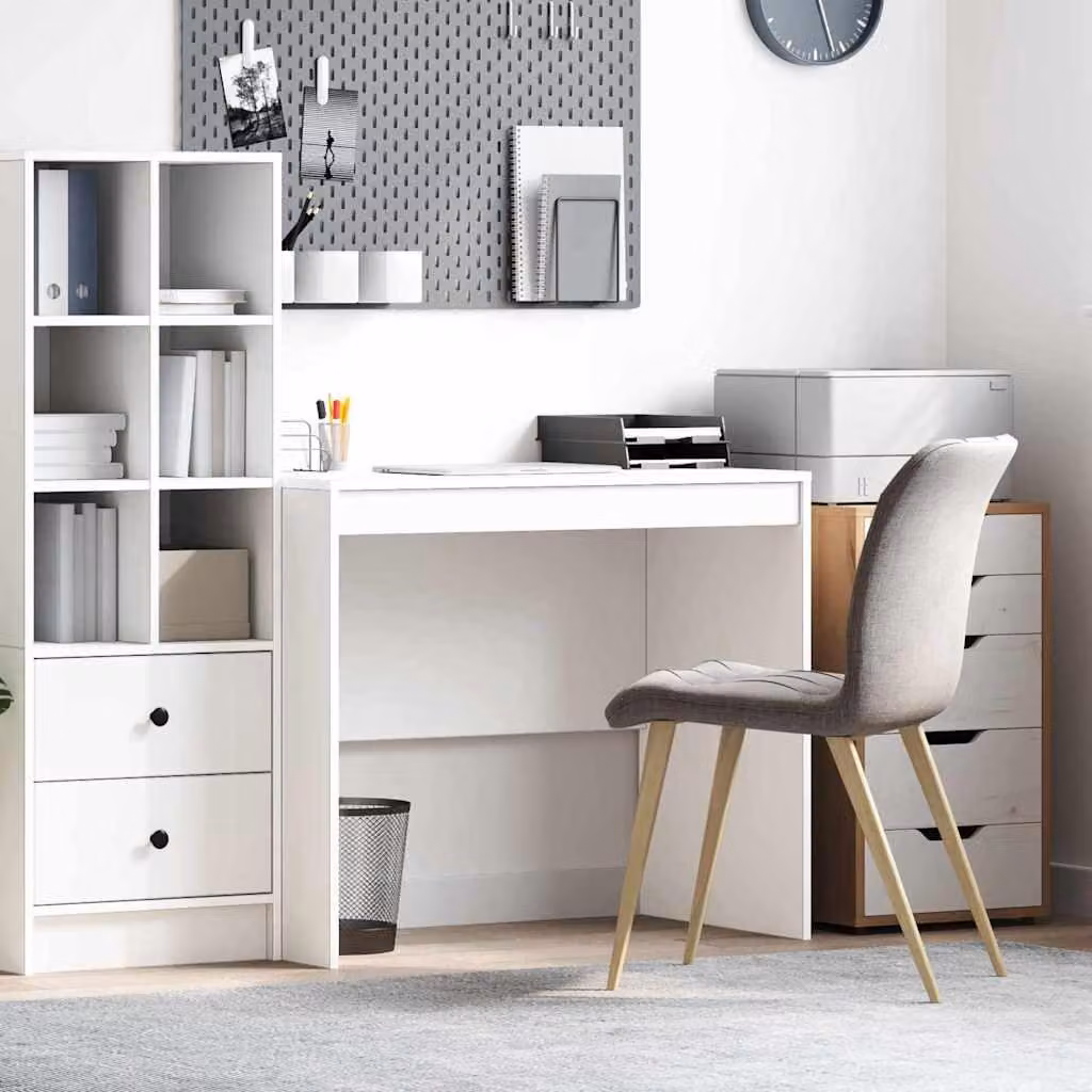 Maison Exclusive - Scrivania bianca 90 x 50 x 76 cm