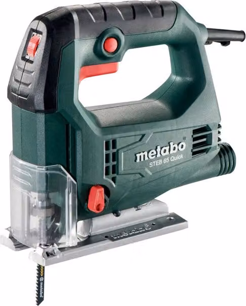 Seghetto alternativo Metabo 450W con capacità di taglio 65mm in legno e 6mm in acciaio multicolore