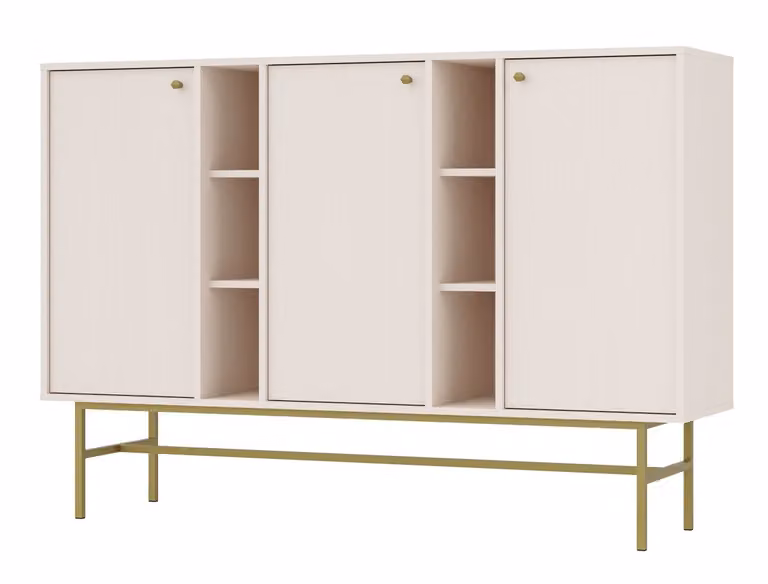 Cassettiera larga IROS 3 - beige / oro