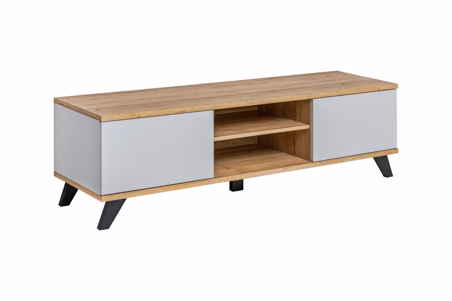 Tavolino TV MAMBRA - rovere riviera / grigio perla
